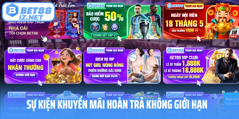 Sự kiện khuyến mãi hoàn trả không giới hạn