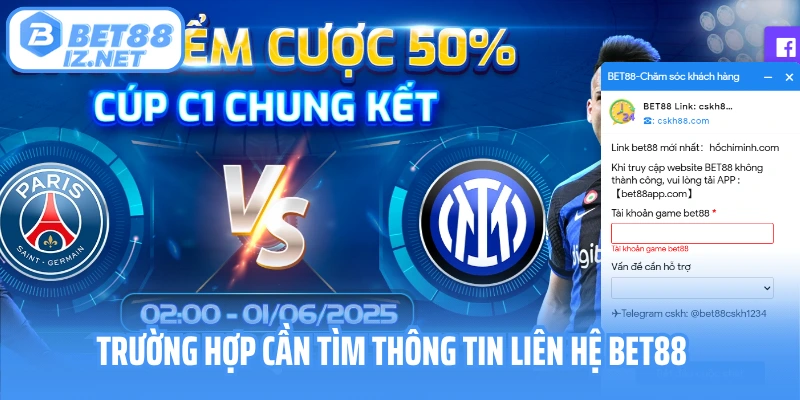 Trường hợp cần tìm thông tin liên hệ 
